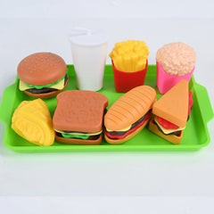 Kids Hamburger and Fries Toy Set for Pretend Play