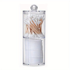 Acrylic Makeup Organizer with Qtip Holder