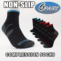 Men's Mid Crew Sport Compression Socks - Sweat Absorbing & Comfy for Basketball