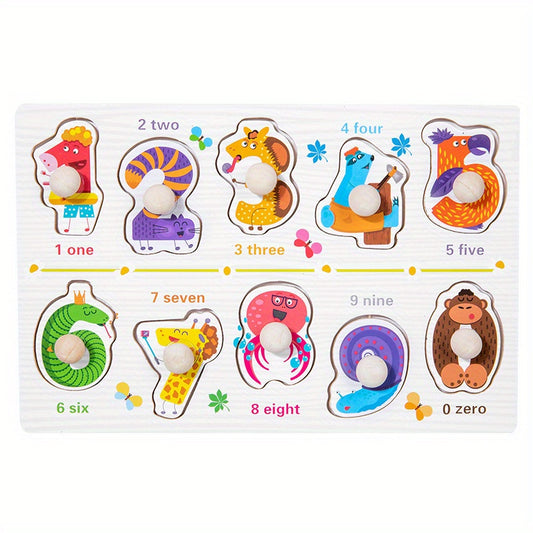 Wooden Hand Scratching Board Animal Cognitive Puzzle