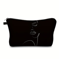 Abstract Figure Graphic Storage Bag Makeup Case Small Cosmetic Zipper Bag