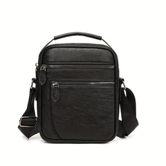 Men's Leather Crossbody Bag Shoulder Bag Multifunction Messenger