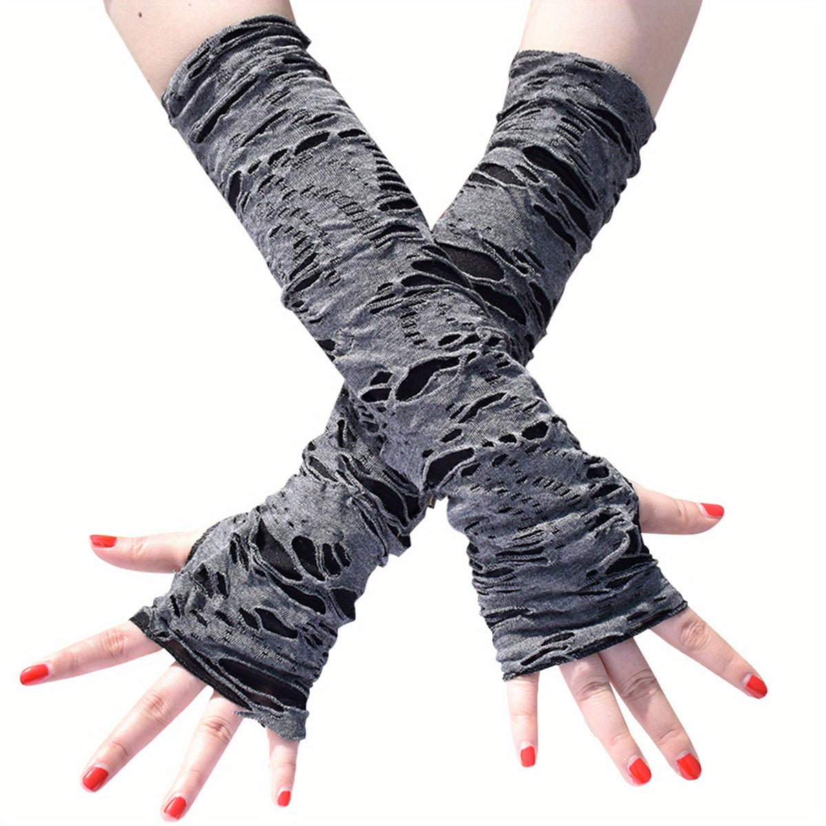 Vintage Gothic Fingerless Gloves Halloween Hip Hop