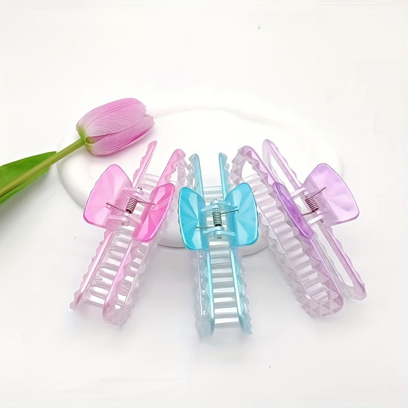 3pcs Gradient Hollow Hair Clip for Girls Kids