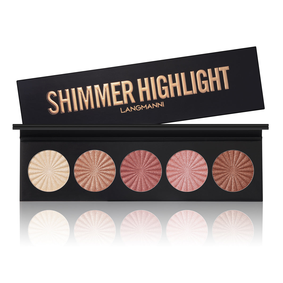 LANGMANNI 5 Colors High Light Contour Palette for Natural Bright Makeup