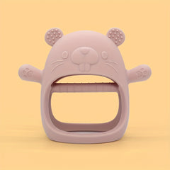 1pc Bear Shaped Silicone Teether for Youngsters Mixed Colors