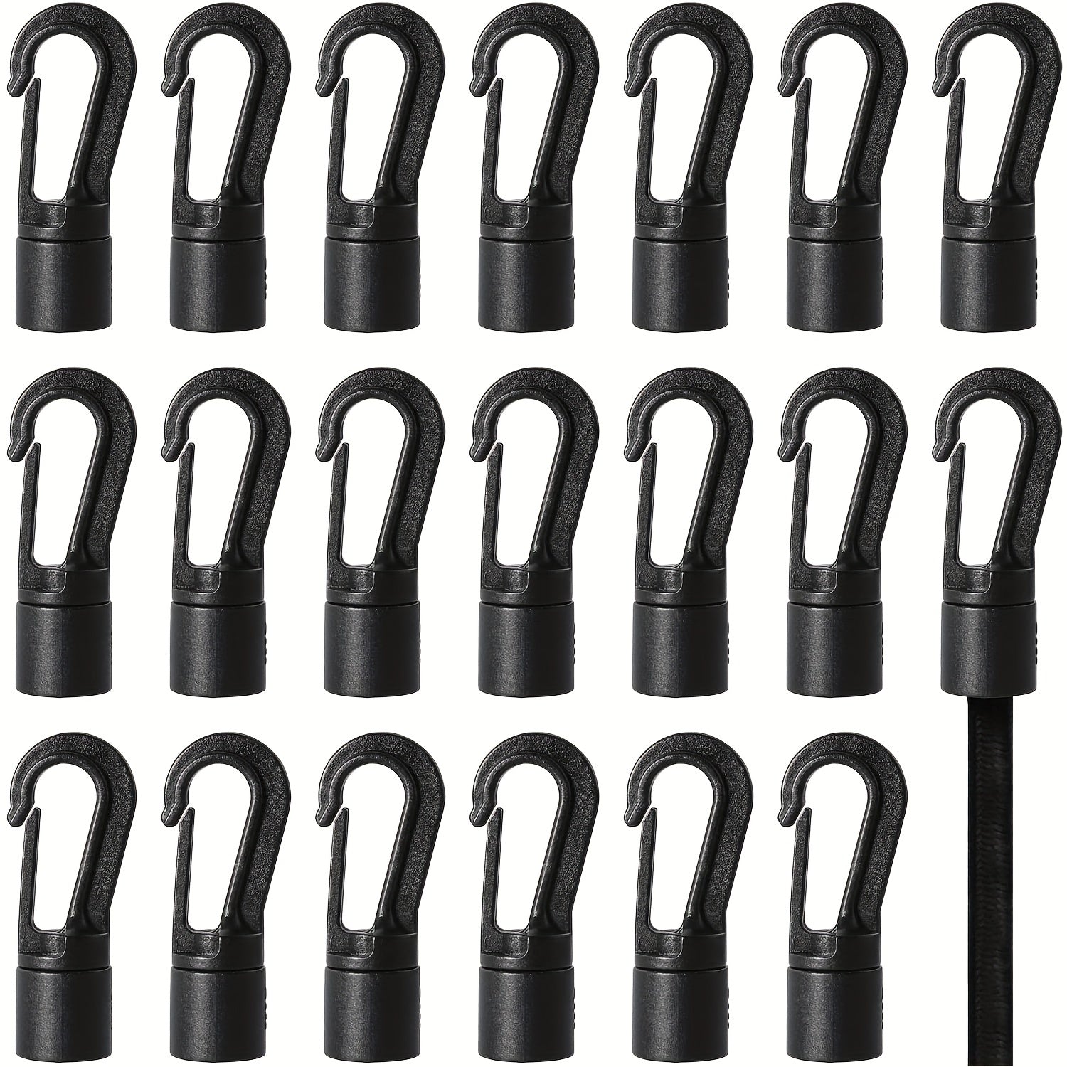 Bungee Shock Cord Hook 10-20pcs Rope Terminal Ends S Open E