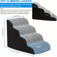 Small Dog Stairs Ramp Climbing Steps Cat Portable Dog Stairs