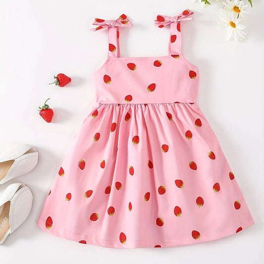 Toddler Girls Strawberry Graphic Cami Princess Dress