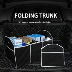 Car Trunk Storage Box Collapsible Organizer 3 Compartments Interior Accessories