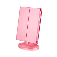 Touch Control Trifold Makeup Mirror with Lights 2X 3X Magnification