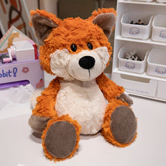 Orange Fox Stuffed Animal Toy Soft Plush Playful with Large Eyes & Ears