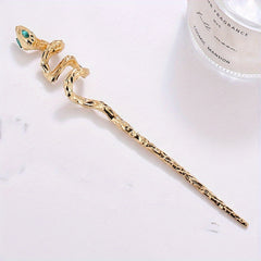 Snake Shaped Hair Stick Alloy Hair Stick Punk Hair Pin Women Girls Hair Pin