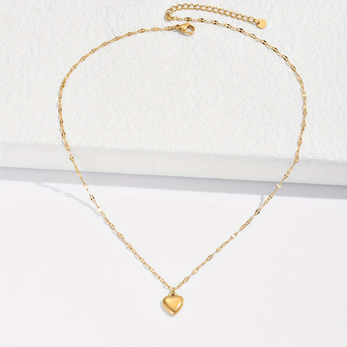 Heart Pendant Necklace for Women Girls 14K Plated