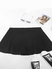 Women's Plus Size Preppy Style Summer Solid Shorts