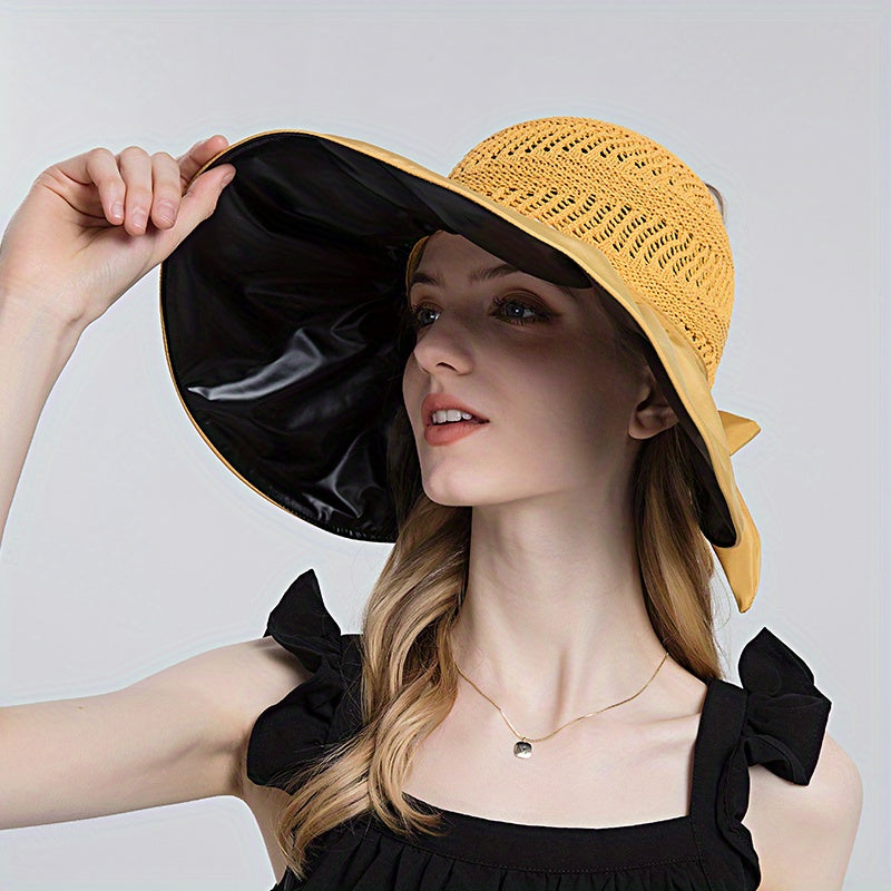 Foldable Wide Brim Visor Hat Summer UV Protection Sun Hat