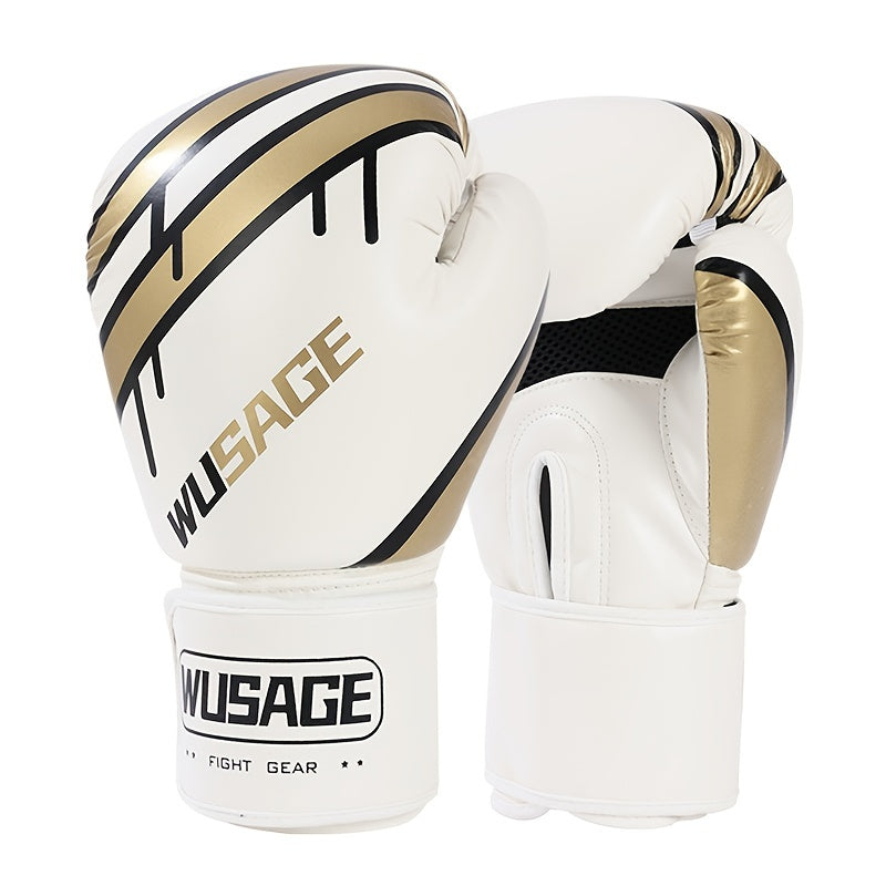Competition Boxing Fighter Gloves 6-12 Oz Padded Wrist Support