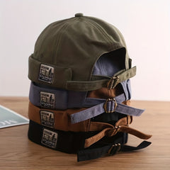 Men's Melon Leather Hat Beanie Hat