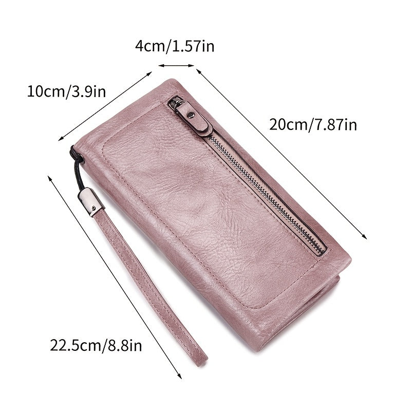 Large Capacity Zipper Clutch Bag Multifunctional Purse