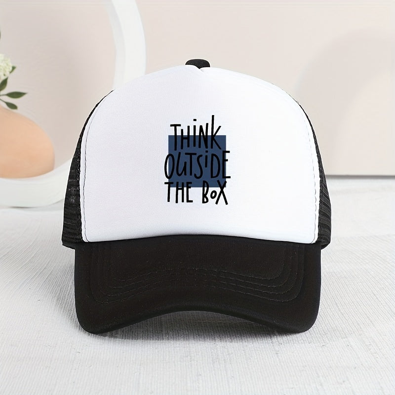 Kids Mesh Print Alphabet Baseball Cap Sunshade Trucker Hat
