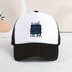 Kids Mesh Print Alphabet Baseball Cap Sunshade Trucker Hat