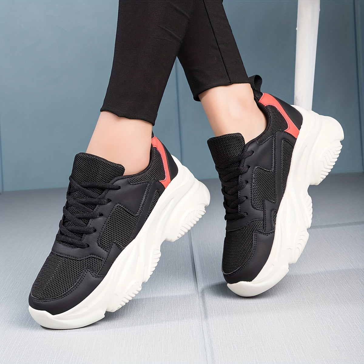 Casual Comfortable Thick Bottom Shoes Breathable Running Shoes