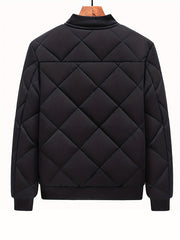 Men's Warm Fleece Baseball Collar Zip Up Jacket Coat
