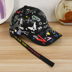 Graffiti Baseball Cap Sunshade Casual Sports Cap Unisex Hiphop Streetwear Hat