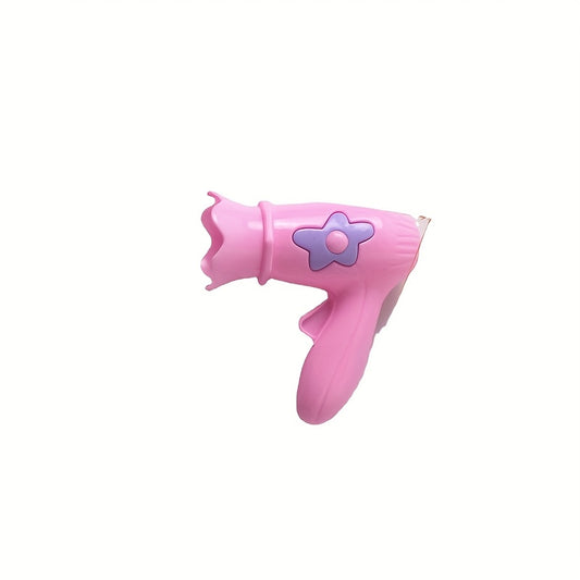 Kids Toy Hair Dryer for Dolls Pink & Purple ABS Pretend Play Salon Tool