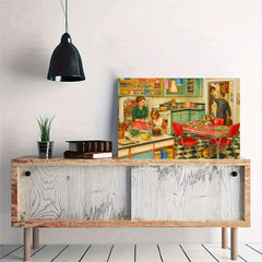 1950s Retro Kitchen Diamond Painting Kit Mid Century Modern DIY Craft