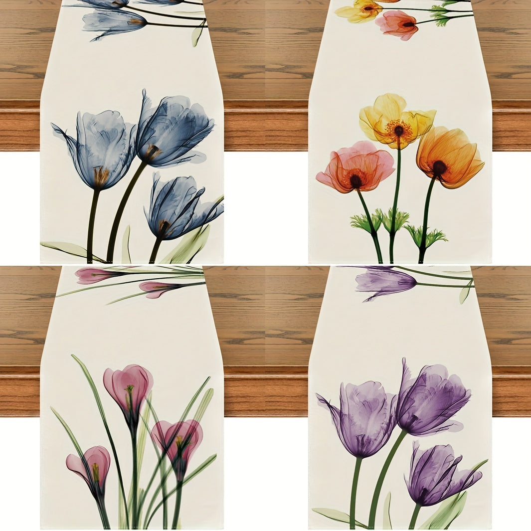 Polyester Rectangle Table Runner Balinese Pleated Holiday Decoration