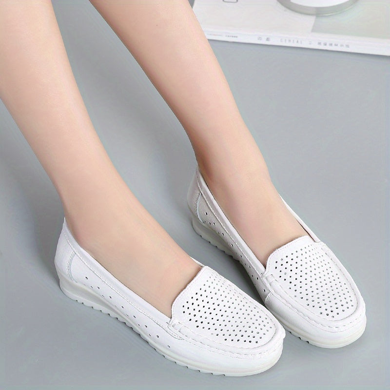 Women's Flat Loafers Soft Sole Slip On Nurse Shoes