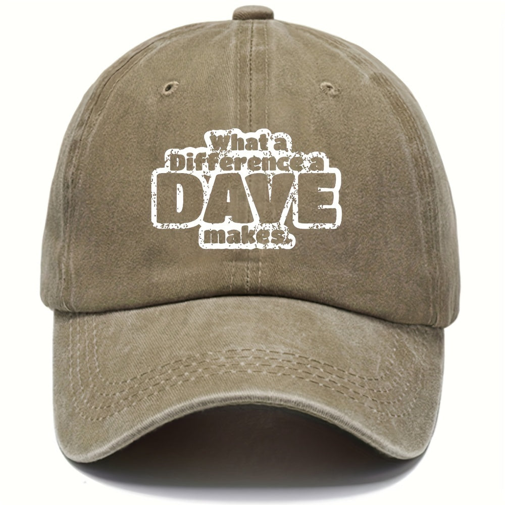 Unisex Distressed Letter Baseball Cap