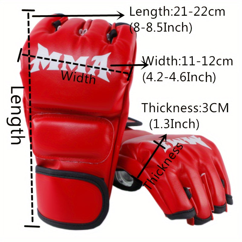 MMA Boxing Gloves Half Finger Training Mitts Halloween