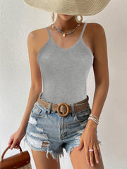 Sexy Knitted V-Neck Cami Top for Summer