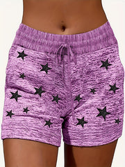 Women's Plus Star Print Drawstring Leggings