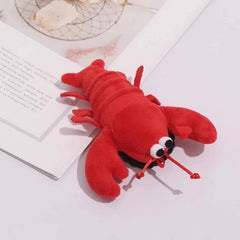 Red Plush Lobster Toy with Expressive Eyes Crab Prawn Pendant