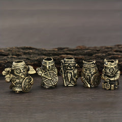 Viking Braids Ring Warrior Umbrella Rope Beads Hair Tube Beads