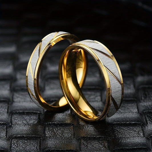 Diagonal Batch Flower Couple Ring