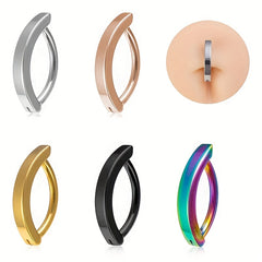 Zircon Curved Barbell Belly Button Ring