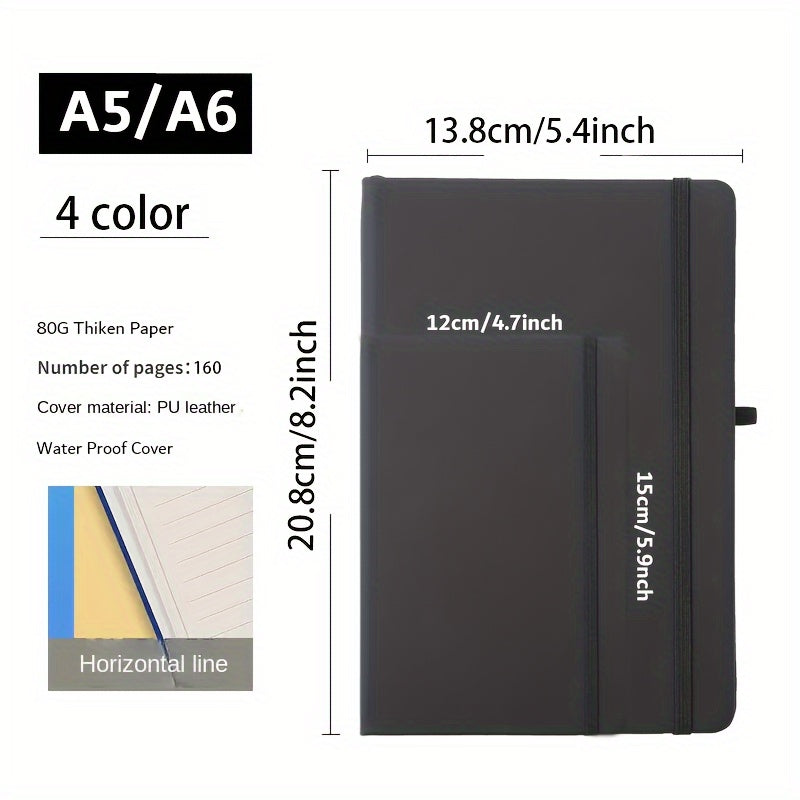 A5 A6 Business Strap Notebook Student Stationery Notepad Diary