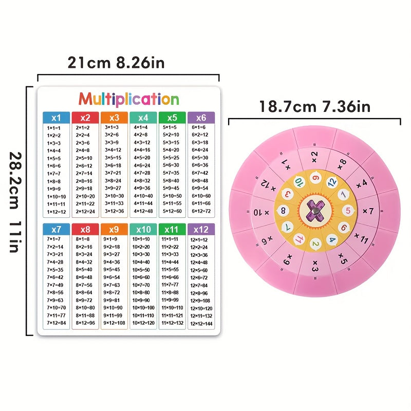 Math Multiplication Turntable 1-12 Table Teaching Aid