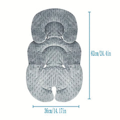 Double Sided Baby Car Seat Cushion 3D Mesh Grey Polyester Fiber Support