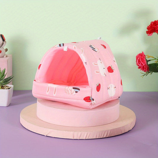 Small Animal Cozy Bed Cave for Guinea Pig Hamster Rabbit Hedgehog