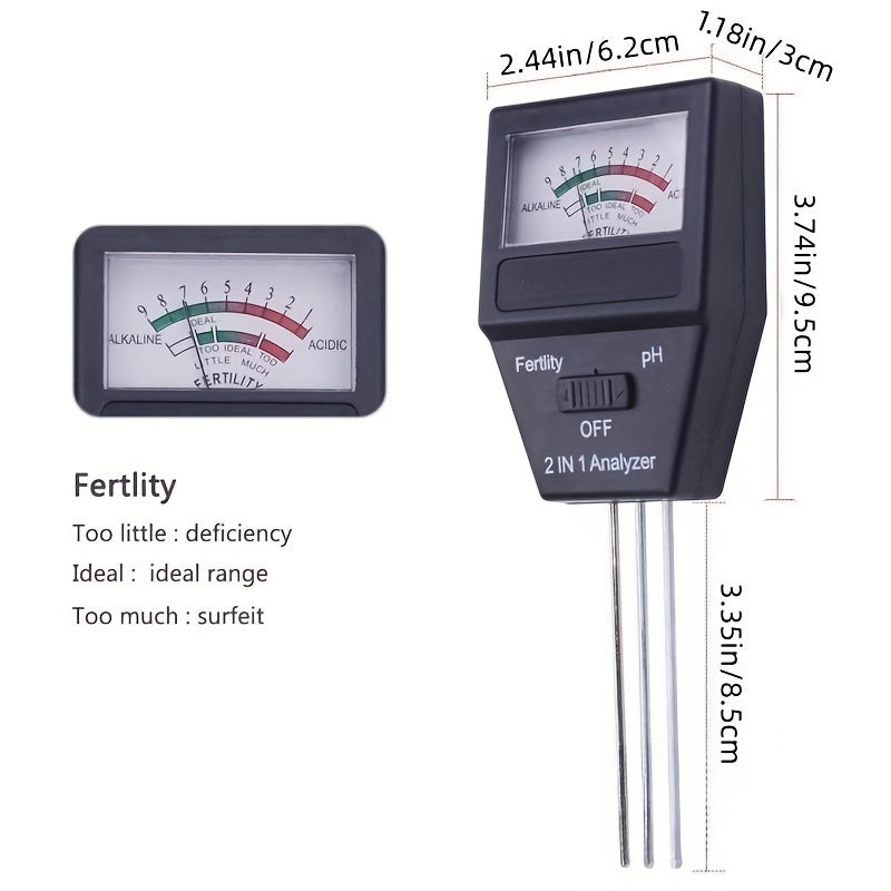 2 in 1 Soil Fertilizer Meter PH Value Detector