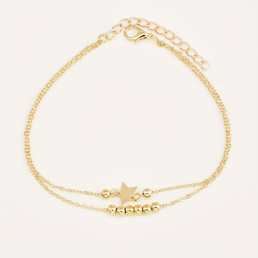Vintage Star Pineapple Beads Anklet
