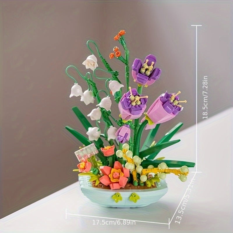 Colorful Flower Arrangement Set with Peonies & Orchids