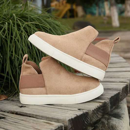 Girl's Solid Slip On Shoes Comfy Non Slip Breathable Casual Sneakers For Kids