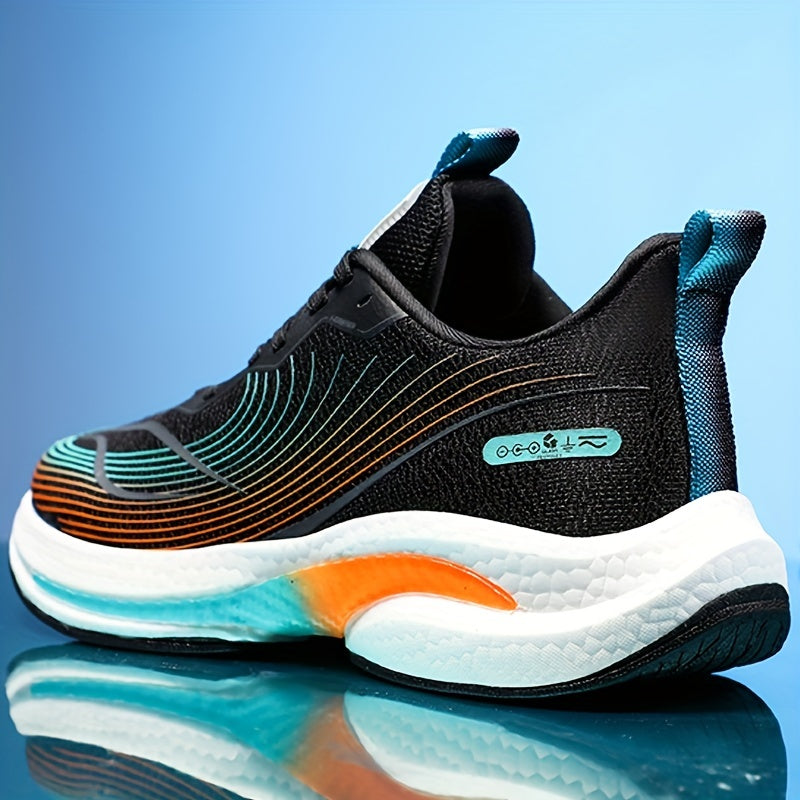 Men's Casual Lace Up Woven Sneakers Comfy Breathable Non Slip Sneakers