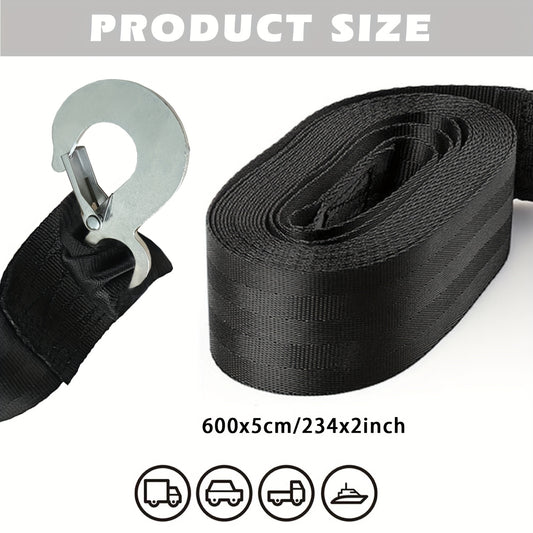 1m Tugboat Belt w/ Safety Snap Hook Boat Tow Rope